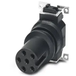 Panel socket, M8, 6 pole, SMD, push-in, straight, 1412223