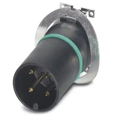Plug, M12, 4 pole, SMD, screw locking, straight, 1411955 - 1