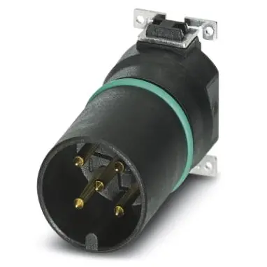 Plug, M12, 5 pole, SMD, push-in, straight, 1411943 - 1