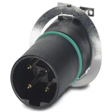 Plug, M12, 4 pole, SMD, screw locking, straight, 1411956 - 1