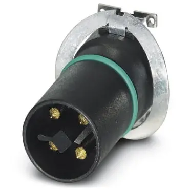 Plug, M12, 4 pole, SMD, push-in, straight, 1412017 - 1