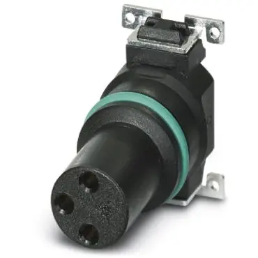Panel socket, M8, 3 pole, SMD, screw locking, straight, 1412250 - 1