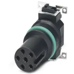 Panel socket, M8, 6 pole, SMD, push-in, straight, 1412253
