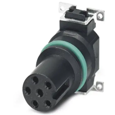Panel socket, M8, 6 pole, SMD, push-in, straight, 1412253 - 1
