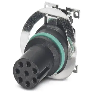 Panel socket, M8, 8 pole, SMD, push-in, straight, 1412262 - 1