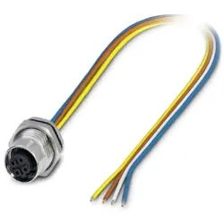 Sensor actuator cable, M12-cable plug, straight to open end, 4 pole, 0.5 m, TPE, 4 A, 1551529