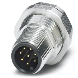 Plug, M12, 8 pole, solder pins, screw locking, straight, 1529807