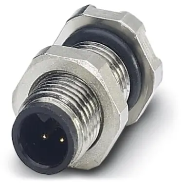 Plug, M5, 4 pole, solder pins, screw locking, straight, 1530634 - 1