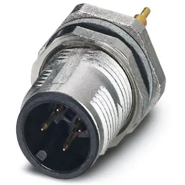 Plug, M12, 4 pole, solder pins, SPEEDCON locking, straight, 1552955 - 1