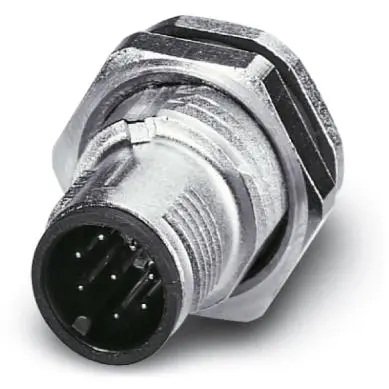 Plug, M12, 8 pole, solder pins, SPEEDCON locking, straight, 1553873 - 1