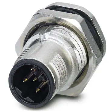 Plug, M12, 5 pole, solder pins, SPEEDCON locking, straight, 1553051 - 1