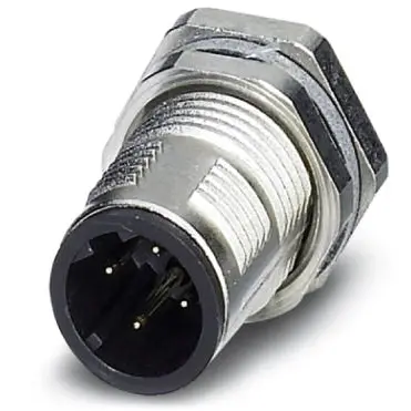 Plug, M12, 4 pole, solder pins, SPEEDCON locking, straight, 1551859 - 1
