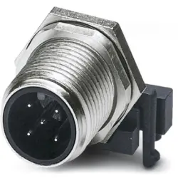 Plug, M12, 5 pole, solder pins, screw locking, straight, 1440054