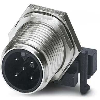 Plug, M12, 5 pole, solder pins, screw locking, straight, 1440054 - 1
