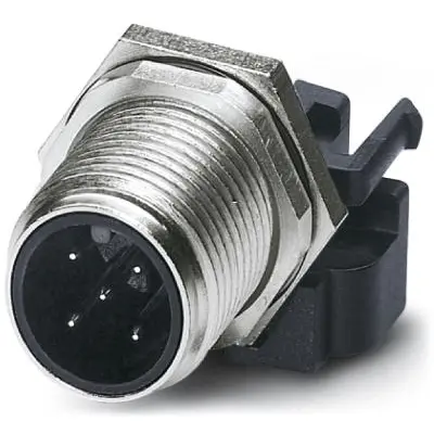Plug, M12, 5 pole, solder pins, screw locking, straight, 1694211 - 1