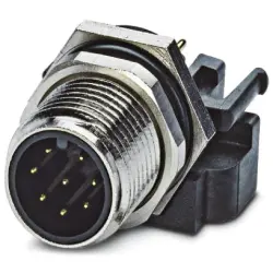 Plug, M12, 8 pole, solder connection, screw locking, straight, 1424017