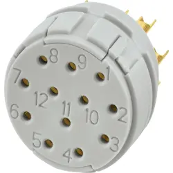 Socket insert, solder cup for circular connector, 1241095