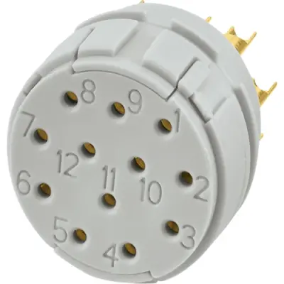 Socket insert, solder cup for circular connector, 1241095 - 1