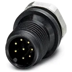 Plug, M12, 8 pole, solder connection, screw locking, straight, 1436440