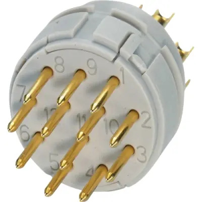 Pin insert, solder cup for circular connector, 1241213 - 1