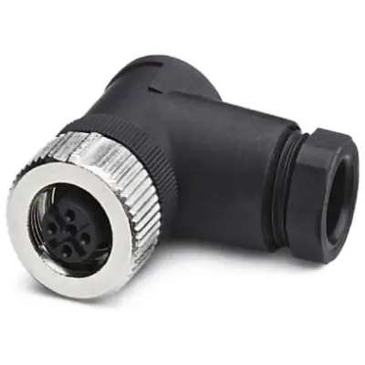 Jack, M12, 5 pole, screw connection, SPEEDCON locking, angled, 1543414 - 1