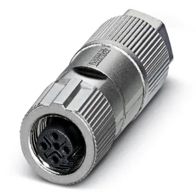 Jack, M12, 2 pole, IDC connection, screw locking, straight, 1413932 - 1
