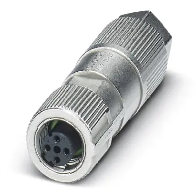 Jack, M12, 4 pole, IDC connection, screw locking, straight, 1411071 - 1