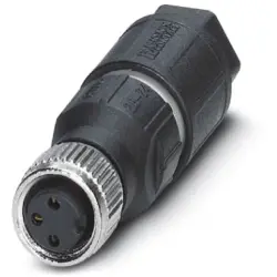 Jack, M8, 3 pole, IDC connection, screw locking, straight, 1441040