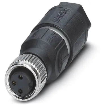 Jack, M8, 3 pole, IDC connection, screw locking, straight, 1441040 - 1