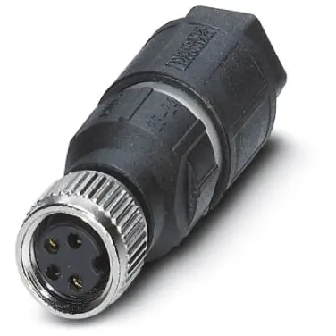 Jack, M8, 4 pole, IDC connection, screw locking, straight, 1441053 - 1