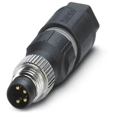 Plug, M8, 4 pole, IDC connection, screw locking, straight, 1441011 - 1