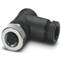 Jack, M12, 12 pole, solder connection, screw locking, angled, 1404423