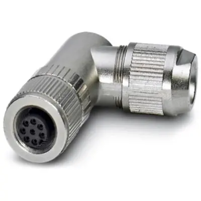 Jack, M12, 8 pole, IDC connection, screw locking, angled, 1553666 - 1