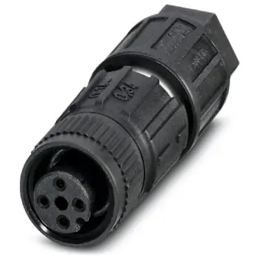 Jack, M12, 4 pole, IDC connection, screw locking, straight, 1641701 - 1