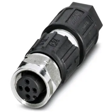 Plug, M12, 4 pole, IDC connection, screw locking, straight, 1440766 - 1