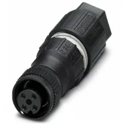 Jack, M12, 4 pole, IDC connection, screw locking, straight, 1641756