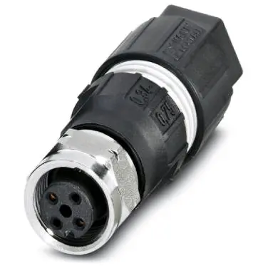 Plug, M12, 4 pole, IDC connection, screw locking, straight, 1440782 - 1