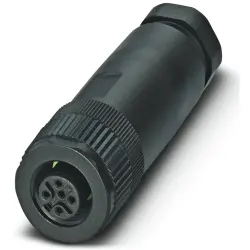Jack, M12, 5 pole, screw connection, screw locking, straight, 1662298