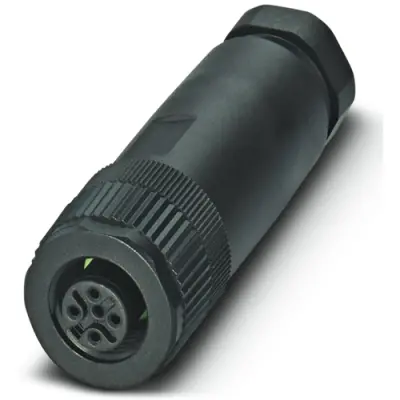 Jack, M12, 5 pole, screw connection, screw locking, straight, 1662298 - 1