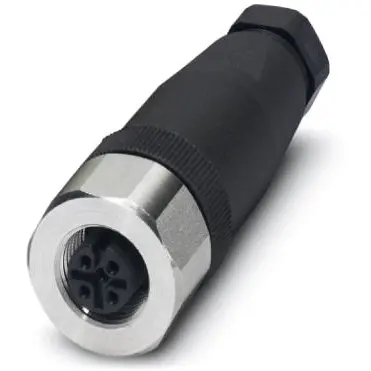 Jack, M12, 5 pole, screw connection, screw locking, straight, 1553255 - 1