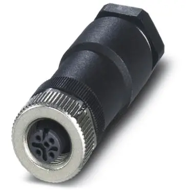 Jack, M12, 5 pole, screw connection, screw locking, straight, 1404418 - 1