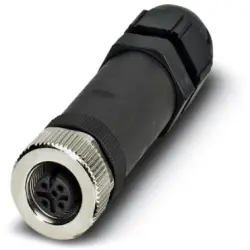 Jack, M12, 5 pole, screw connection, screw locking, straight, 1556838