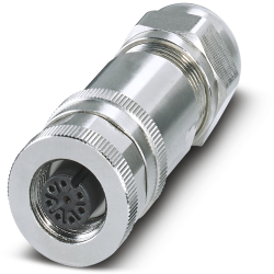 Jack, M12, 8 pole, screw connection, screw locking, straight, 1511860