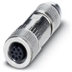 Jack, M12, 8 pole, IDC connection, screw locking, straight, 1553640