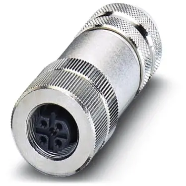 Jack, M12, 5 pole, screw connection, screw locking, straight, 1507777 - 1