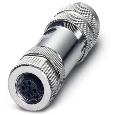 Jack, M12, 5 pole, screw connection, screw locking, straight, 1401097 - 1