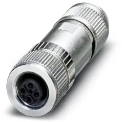Jack, M12, 4 pole, IDC connection, screw locking, straight, 1553611