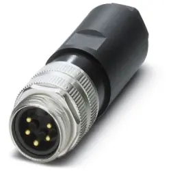 Plug, 5 pole, screw connection, screw locking, straight, 1456226