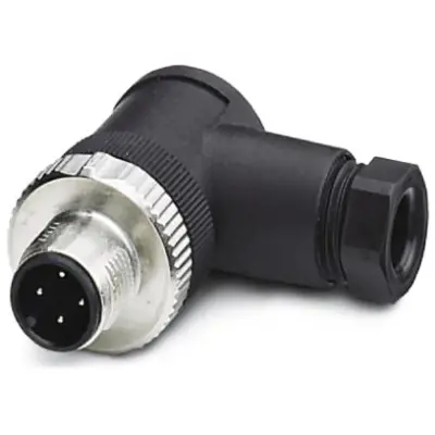 Plug, M12, 4 pole, screw connection, SPEEDCON locking, angled, 1542981 - 1