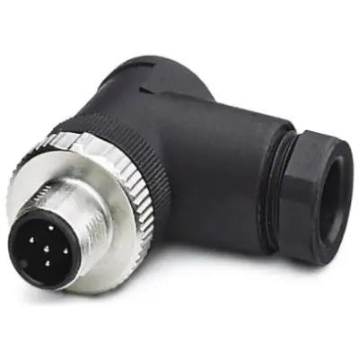 Plug, M12, 5 pole, screw connection, SPEEDCON locking, angled, 1543003 - 1